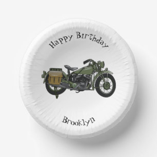 Cuencos De Papel Ilustracion de personalizado de motocicleta de cru