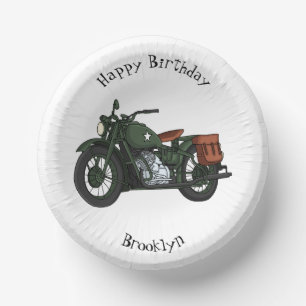 Cuencos De Papel Ilustracion de personalizado de motocicleta de cru