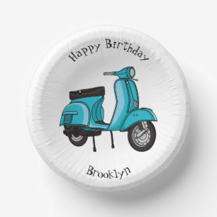 Cuencos De Papel Ilustracion de personalizado de motocicletas con c