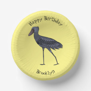 Cuencos De Papel Ilustracion de personalizado de pájaro Shoebill