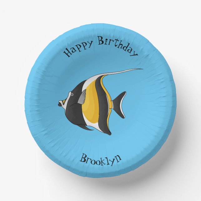 Cuencos De Papel Ilustracion de personalizado de peces moro (Anverso)