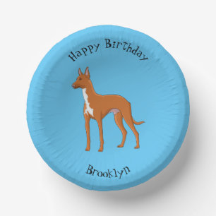Cuencos De Papel Ilustracion de personalizado de perro perrito