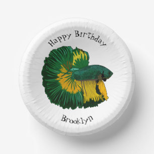 Cuencos De Papel Ilustracion de personalizado de pescado de lucha s