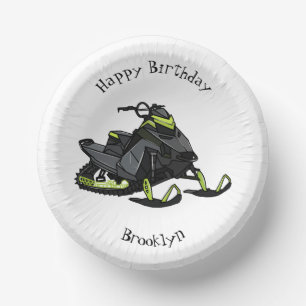 Cuencos De Papel Ilustracion de personalizado para motos de nieve