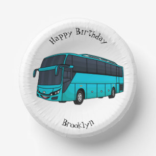 Cuencos De Papel Ilustracion moderno de personalizado de autobús de