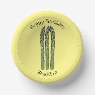 Cuencos De Papel Ilustracion personalizado Asparagus