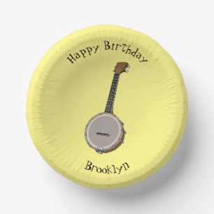 Cuencos De Papel Ilustracion personalizado Banjo