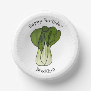 Cuencos De Papel Ilustracion personalizado Bok choy