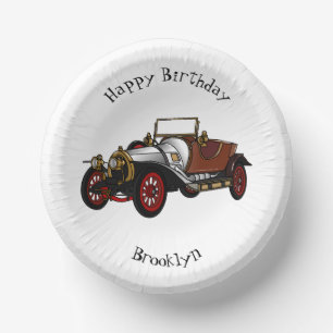 Cuencos De Papel Ilustracion personalizado clásico de 1920