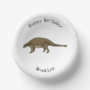 Cuencos De Papel Ilustracion personalizado de Ankylosaurus