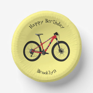 Cuencos De Papel Ilustracion personalizado de bicicletas