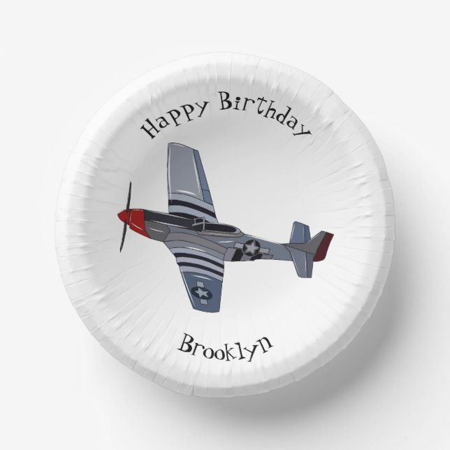 Cuencos De Papel Ilustracion personalizado de bombarderos (Anverso)