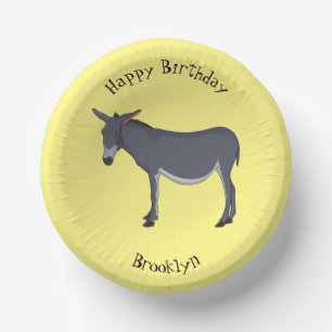 Cuencos De Papel Ilustracion personalizado de burro