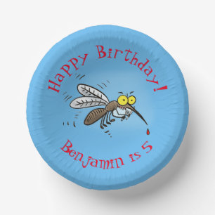 Cuencos De Papel Ilustracion personalizado de insectos de mosquitos