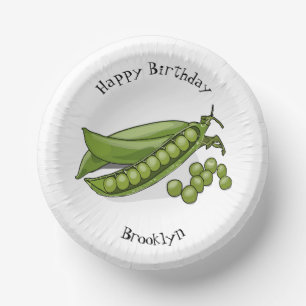 Cuencos De Papel Ilustracion personalizado de Pea