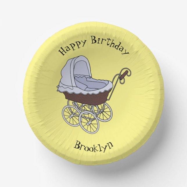 Cuencos De Papel Ilustracion personalizado de Stroller (Anverso)