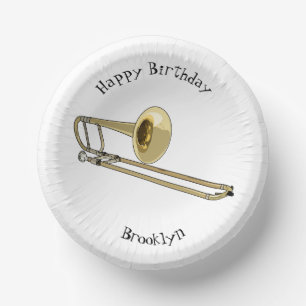 Cuencos De Papel Ilustracion personalizado de Trombone