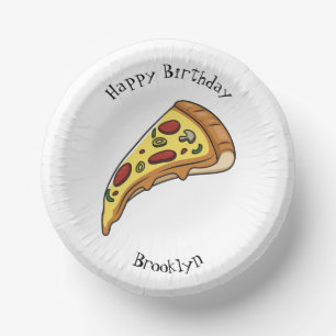 Cuencos De Papel Ilustracion personalizado Pizza