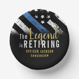 Cuencos De Papel Jubilación de la policía Aplicación de la ley de l