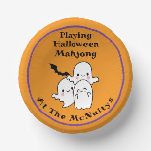 Cuencos De Papel Jugando Mahjong de Halloween Personalizar NOMBRE