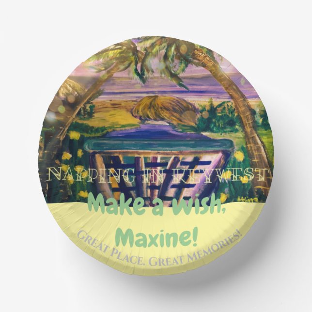 Cuencos De Papel Key West, FL Memory Tip of Travel (Anverso)