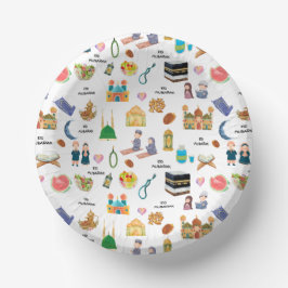 Cuencos De Papel Kids Eid Mubarak Paper Bowl – Colourful Islamic 