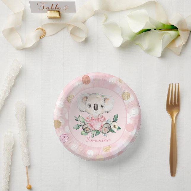 Cuencos De Papel Koala personalizado (Boda)