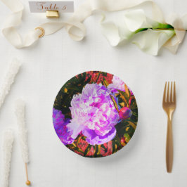 Cuencos De Papel La hermosa ronda de peoneses rosados