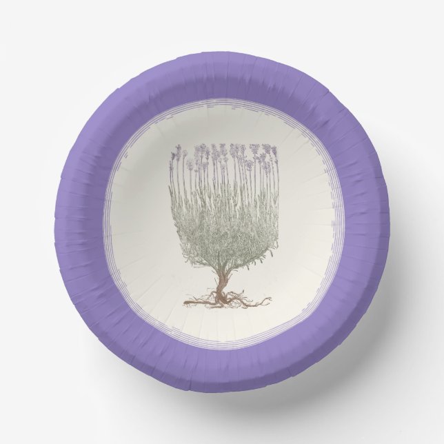 Cuencos De Papel Lavanda (Anverso)