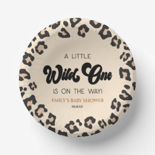 Cuencos De Papel Leopard Cheetah Print Wild One Baby Shower