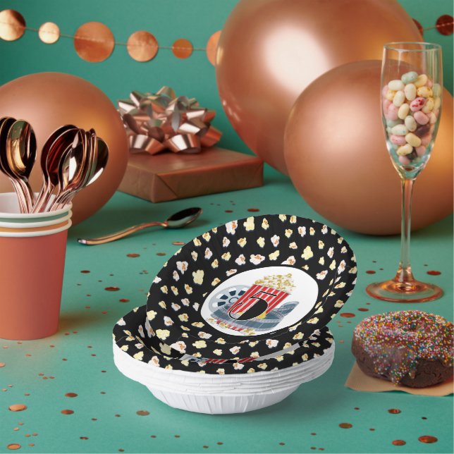 Cuencos De Papel lindo cine de quinto cumpleaños fiesta bolas de pa (Multi)