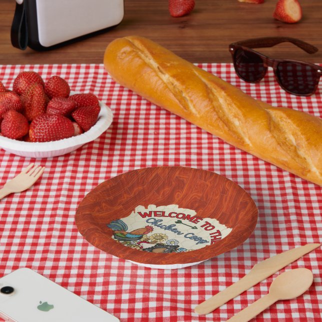 Cuencos De Papel lindo fiesta de bienvenida de gallina del país (Picnic)