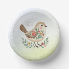 Cuencos De Papel Little Bird Floral Gold Bowl