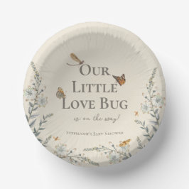 Cuencos De Papel Little Love Bug Baby Shower Gender Neutral
