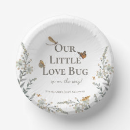 Cuencos De Papel Little Love Bug Baby Shower Gender Neutral