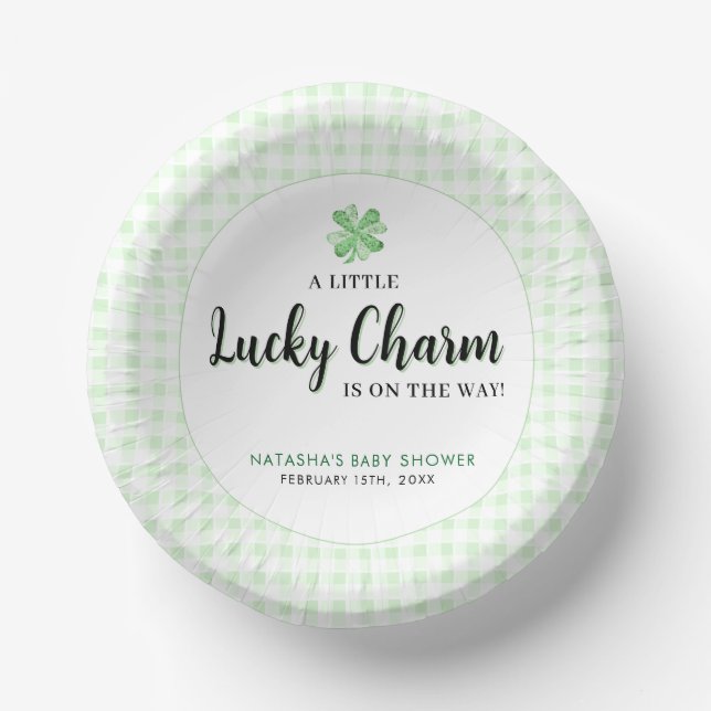 Cuencos De Papel Little Lucky Charm St Patrick's Baby Shower (Anverso)