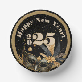 Cuencos De Papel Llamemos al negro glamoroso fiesta de Año Nuevo