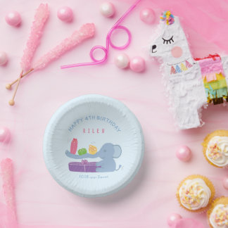 Cuencos De Papel  Long-Nosed  Elephant & Gifts Birthday Paper Bowl