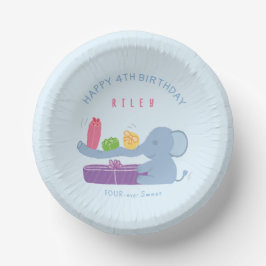 Cuencos De Papel  Long-Nosed  Elephant & Gifts Birthday Paper Bowl