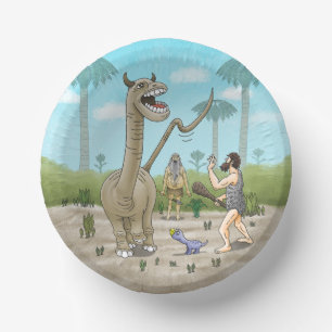 Cuencos De Papel Los dinosaurios se encuentran con la Edad de Piedr