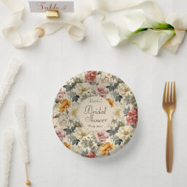 Cuencos De Papel Lujo hermoso vintage flor Bridal ducha