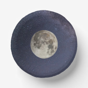 Cuencos De Papel Luna de la Tierra