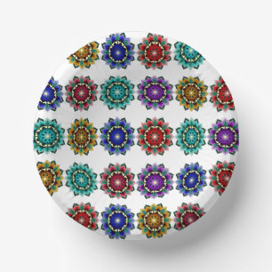 Cuencos De Papel Mandala en varios colores