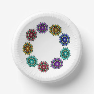 Cuencos De Papel Mandala in various colours
