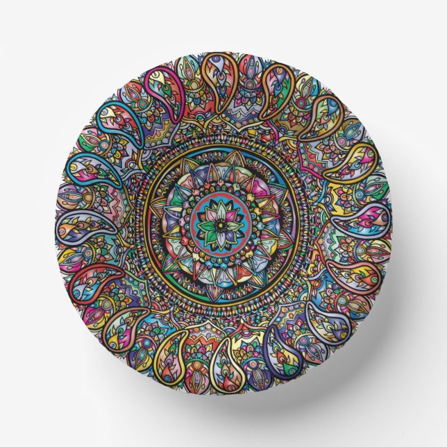 Cuencos De Papel Mandala Paper Bowl (Anverso)