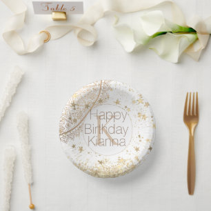 Cuencos De Papel Mandala personalizada con Monograma de estrellas d