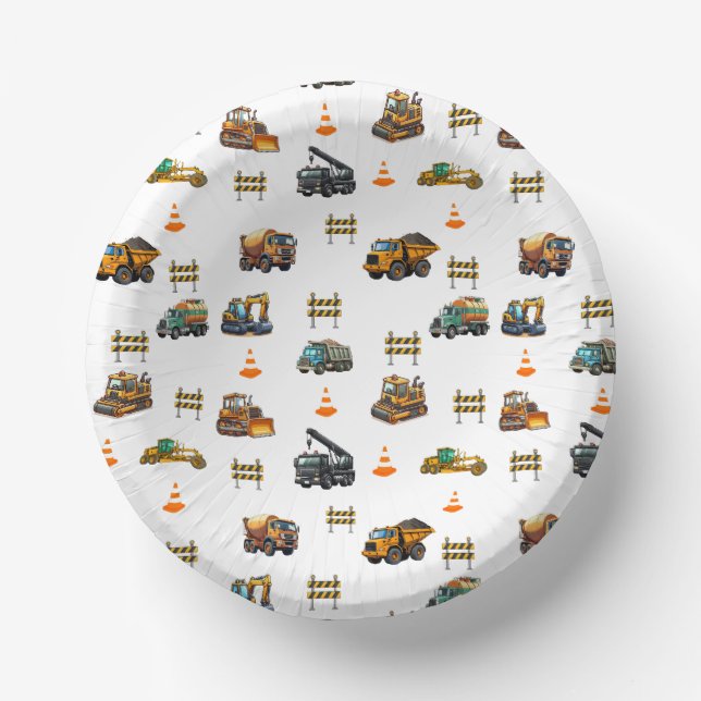 Cuencos De Papel Maquinaria de construcción (Anverso)