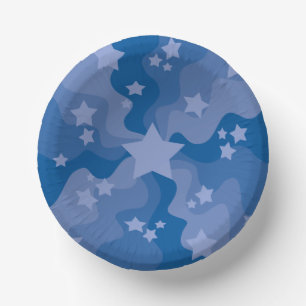 Cuencos De Papel Mar de Estrellas - Azul