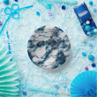 Cuencos De Papel Marble azul