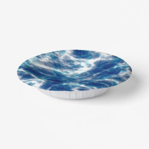 Cuencos De Papel Marble de agua azul